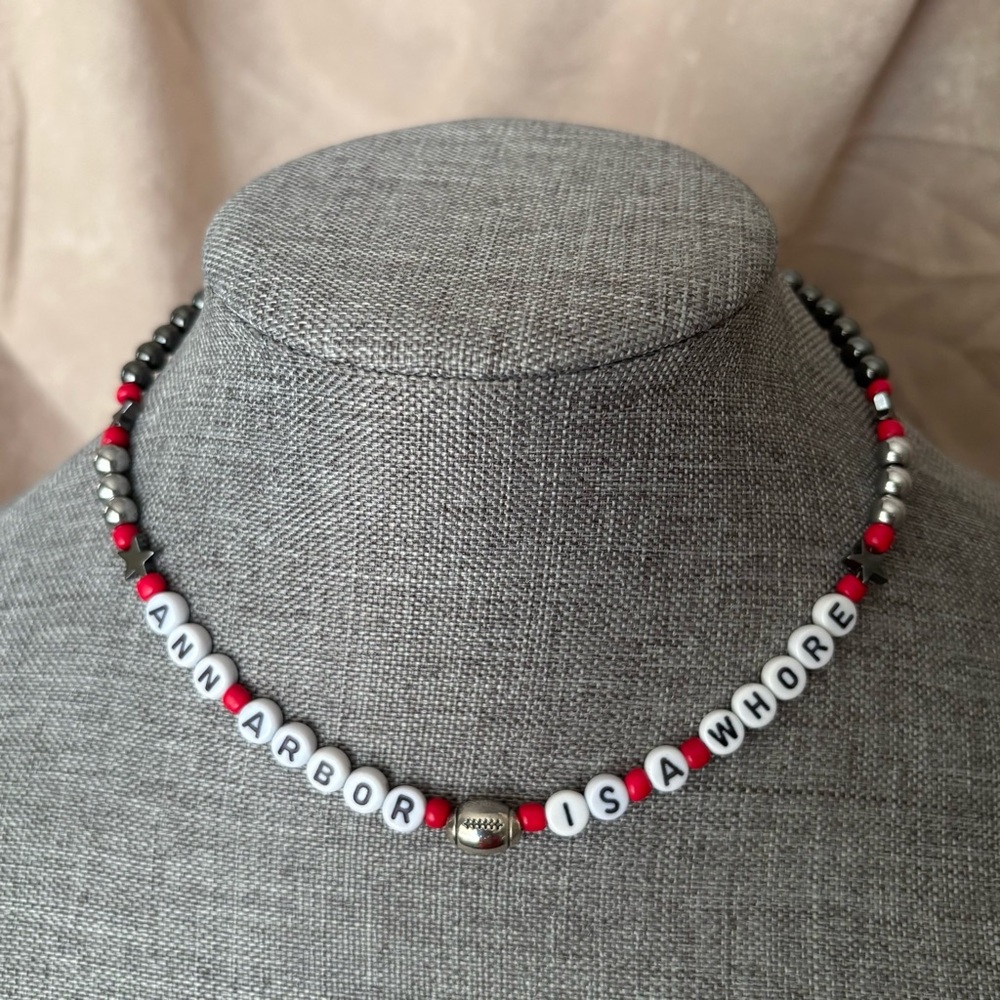 Ohio State Michigan OSU football necklace Ann Arbor
